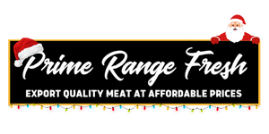 Prime Range Fresh logo with Santa Claus on a black background